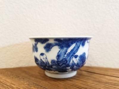 童趣柴窑手绘单杯